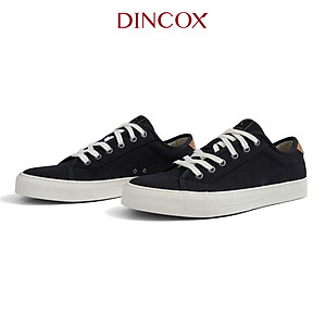 Giày Sneaker Nam Vải Canvas DINCOX E12 Black Đơn Giản Thanh Lịch