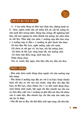 Sách Thực Đơn Cơm Chay 3 Món