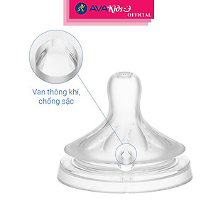 Bộ 2 núm ti Philips Avent SCY966/12 cổ rộng size 6 (từ 9 tháng) - Hàng Chính Hãng