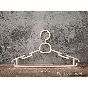 Set 10 cái Móc áo đầm vuông Hara 180 Bằng Nhựa Cao Cấp Inochi Nhật Bản (407 x 80 x 220 mm) - Giao Màu Ngẫu Nhiên