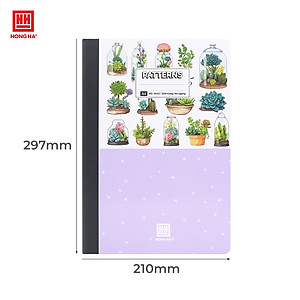 Sổ bìa bồi kẻ ngang A4 300 trang Hồng Hà Patterns - 4532