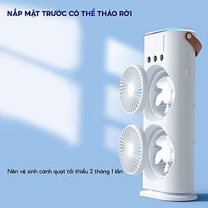 Quạt hơi nước tích điện Half Horse, xoay 180 độ , pin 4000 mah. Trợ thủ đắc lực cho mùa hè nóng nực