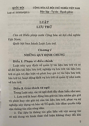 Luật Lưu Trữ Năm 2024