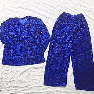 Bộ bà già túi Nhung ép hoa nổi size 40-65kg