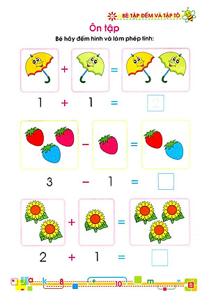 Tủ Sách Cho Bé Vào Lớp 1 - Bé Tập Đếm Và Tập Tô