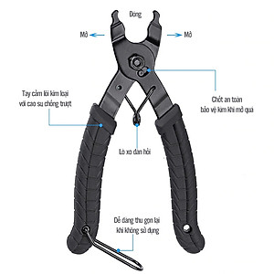 Kìm Cắt Sên Xích Xe Đạp KC-02, chất liệu thép, tay cầm cao su chống trượt, giúp tháo mở thu ngắn dây (loại lớn dài 16cm) 2 Trong 1 - Mai Lee