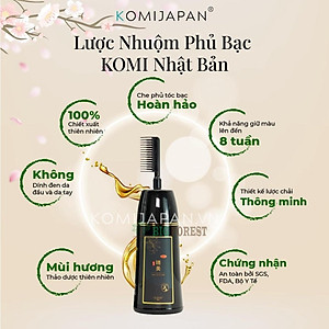 Lược nhuộm tóc, Dầu gội Phủ Bạc thảo dược, 350ml, Komi Nhật Bản 