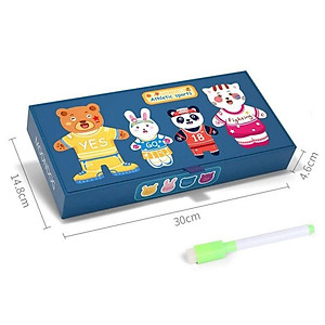 BỘ XẾP HÌNH THAY QUẦN ÁO GIA ĐÌNH NHÀ THỎ - GẤU - ĐỘNG VẬT