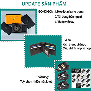 Combo ví thắt lưng nam CB101 Bụi Leather – da bò thật 100%, bảo hành 12 tháng