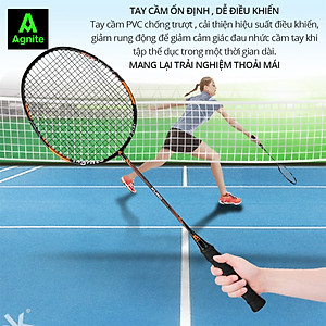 [TẶNG 3 CẦU] Vợt cầu lông cán liền cao cấp chính hãng Agnite -  Tặng hộp cầu nhựa và bao đựng - 2 chiếc - F2131