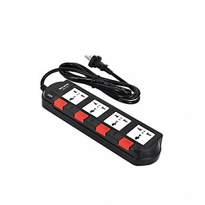 Ổ cắm điện Điện Quang cao cấp 4 lỗ 3 chấu - 4 công tắc riêng - dây dài 2m/5m ĐQ ESK SM740SL Chịu tải cao 2500W