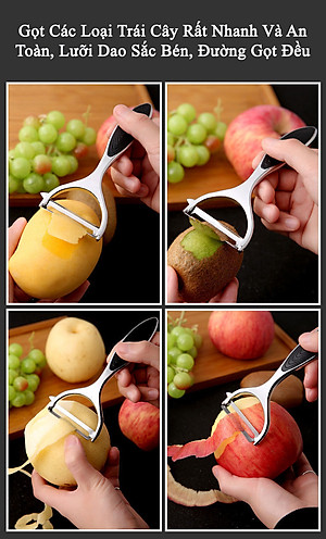 Dụng Cụ Nạo Gọt Củ Quả Đa Năng KUNBE Inox 304 Bền Đẹp