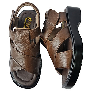 Giày Sandal Nam Trung Niên BIGGBEN Da Bò Thật Cao 4 Phân SD136