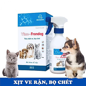 Thuốc Xịt Ve Rận Bọ Chét Vime Frondog Cho Chó Mèo 250ml