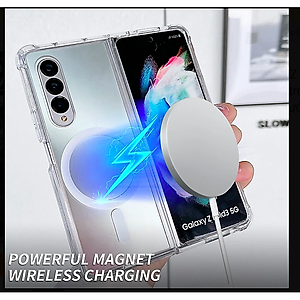 Ốp lưng Maqsafe cho Samsung Galaxy Z Fold 3 hiệu Likgus Maqsafe Magetic Case chống sốc trong suốt hỗ trợ sạc Maqsafe  siêu mỏng 1.5mm, độ trong tuyệt đối, chống trầy xước, chống ố vàng, tản nhiệt tốt - hàng nhập khẩu