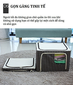 COMBO 2 TÚI ĐỰNG QUẦN ÁO KHUNG THÉP 56L-LIVING BOX 56L