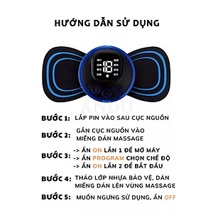 Miếng Massage Xung Điện Cổ Vai Gáy, Bắp Tay, Lưng Bằng Sung Điện đỡ đau Nhức Hiệu Qủa -Máy mat sa thân hình 10 Chế Độ - HÀNG CHÍNH HÃNG MINIIN
