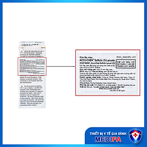 Hộp 25/50 que thử đường huyết Accu-Chek Instant Chính Hãng Roche, Có Tem Niêm Phong, Nhãn Phụ Tiếng Việt