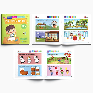 Combo 3 Cuốn sách Phát triển trí tuệ (145 câu đố) - Dành cho trẻ 2-4, 4-5, và 5-6 tuổi