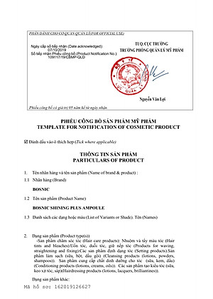 Huyết Thanh Phục Hồi Tóc Hư Tổn Shining Plus BOSNIC 13ML