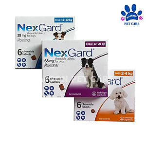 Viên nhai Nexgard trị ve rận, bọ chét cho chó (1 viên) - 25-50kg