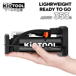 Bơm xe máy xe đạp nhỏ gọn Kiotool đầu van đa năng