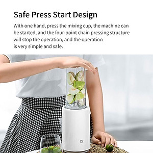 Máy Xay Sinh Tố XIAOMI 6 Lưỡi Dao Thiết Kế Mini Đa Năng - hàng nhập khẩu