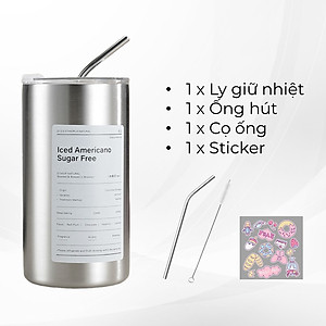 Ly giữ nhiệt Americano 600ml 300ml, cốc giữ nhiệt đến 12 giờ không đổ mồ hôi, chuẩn inox 304, nhiều màu lựa chọn - Hàng nhập khẩu