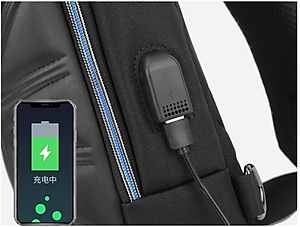 Túi đeo chéo nam tích hợp khóa chống trộm chống nước cao cấp phong cách mới