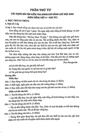 Kiểm Tra, Đánh Giá Năng Lực Học Sinh Lớp 4 Môn Tiếng Việt - Học Kì 2