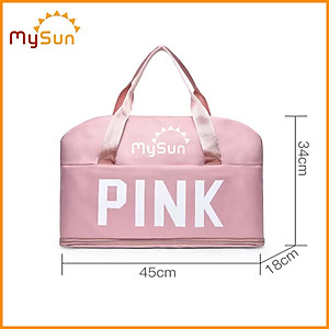 Túi du lịch 2 tầng cỡ lớn chống nước siêu nhẹ cho nam nữ chính hãng cao cấp MySun PINK