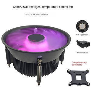 Quạt tản nhiệt CPU Led rainbow T80 for Intell lõi đồng nguyên chất cho máy tính hàng nhập khẩu