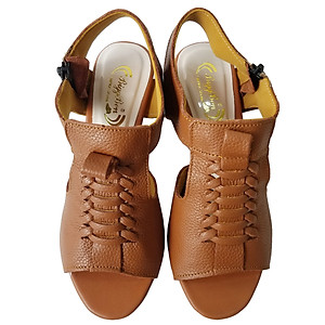 Giày Sandal Cao Gót Da Bò BIGGBEN Cao 5 Phân SDCG60