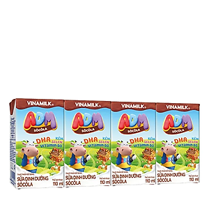 SỮA DINH DƯỠNG VINAMILK ADM GOLD SÔCÔLA - LỐC 4 HỘP X 110ML