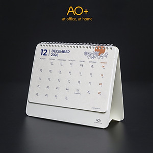 Lịch để bàn 2026 AO+ bản giới hạn có lịch âm in họa tiết hoa văn vốn cổ AA625