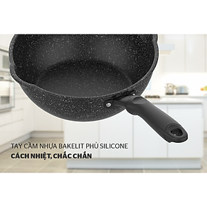 Chảo sâu đáy từ miệng rót Sunhouse SHS20MRD - Dùng trên mọi loại bếp - Hàng chính hãng