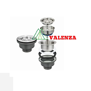 Combo chậu rửa chén bát 1 hố lớn Valenza 7846 inox sus304 chuẩn 100% kèm vòi rửa bát dáng Vuông Valenza sus304, bộ xả to ngăn mùi, khay inox kín-TẶNG BÌNH NƯỚC RỬA CHÉN