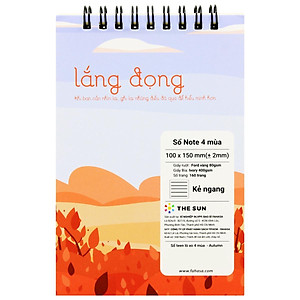 Sổ Lò Xo Note 4 Mùa A6 - Kẻ Ngang - 160 Trang 80gsm - The Sun - Autumn