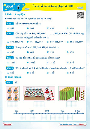 Combo Bài Tập Hằng Ngày, Bài Tập Tuần và Đề Kiểm Tra Toán, Tiếng Việt Lớp 3 - Cánh Diều - Học kì 1