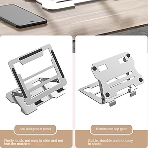 Giá Đỡ kim loại cho laptop máy tính bảng hỗ trợ tản nhiệt và điều chỉnh độ cao góc máy hàng nhập khẩu