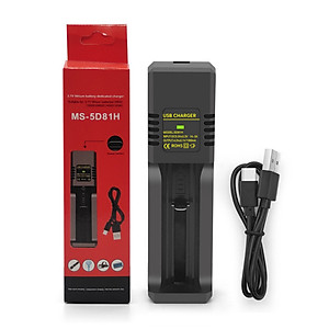 Bộ sạc pin MS-5D81H tự ngắt khi pin đầy cho pin 18650, 2A, 3A, pin 18500, 26650, 14500 và 16340