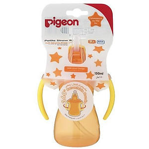 Bình uống nước tay cầm có ống hút Pigeon 150ml