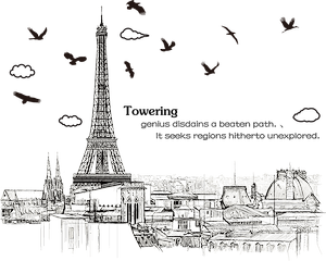 Decal Dán Tường Tháp Eiffel