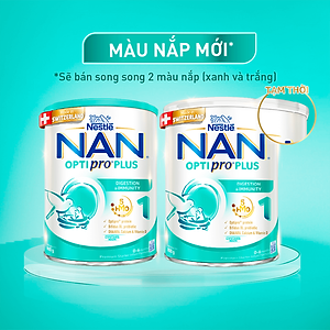 Sữa bột Nestlé NAN OPTIPRO PLUS 1 800g/lon với 5HMO Sản Xuất Tại Thụy Sĩ (0 - 6 tháng)