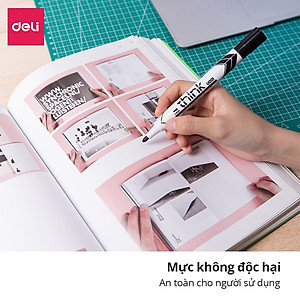 Bộ 10 Bút Lông Bảng Deli - Bút Dạ Bảng To Nhiều Mực Siêu Rẻ Viết Mướt Phù Hợp Học Sinh Văn Phòng Bảng Từ Trắng Cửa Kính - EU00120/ EU00130 / EU00140