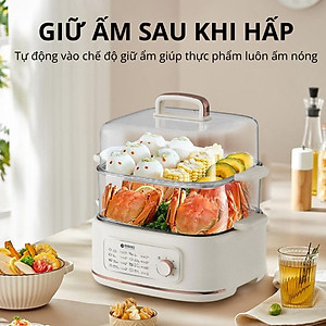 Nồi lẩu hấp thủy nhiệt Mishio MK382 khay hấp inox 304 - Hàng chính hãng