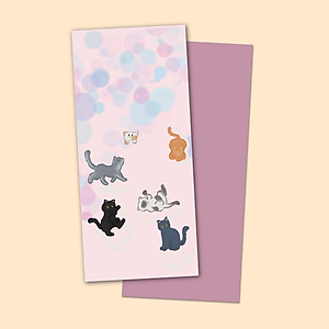 [1 Cái Ngẫu Nhiên] Bookmark Kẹp Sách, Dấu Trang Họa Tiết Hình Mèo Dễ Thương - SBOOKS