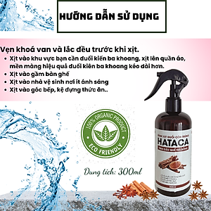 Bình xịt phòng tinh dầu quế diệt kiến 3 khoan và các loại côn trùng HATACA 300ML 
