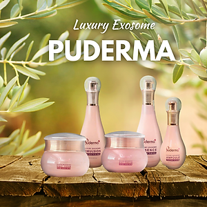 Bộ Kem Dưỡng Da Cao Cấp Ngày và Đêm Luxury Exosome Puderma, phiên bản nâng cấp từ Kem Xóa NÁM WHITE JADE PUDERMA 50ml: làm mờ vết thâm sạm, nám, tàn nhang giúp làn da trắng sáng, căng bóng, nâng cơ săn chắc và đẩy lùi quá trình lão hoá