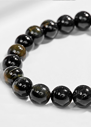 Vòng Tay Đá Mắt Hổ Xanh Đen Phối Bàn Tay Hamsa Bạc Ngọc Quý Gemstones